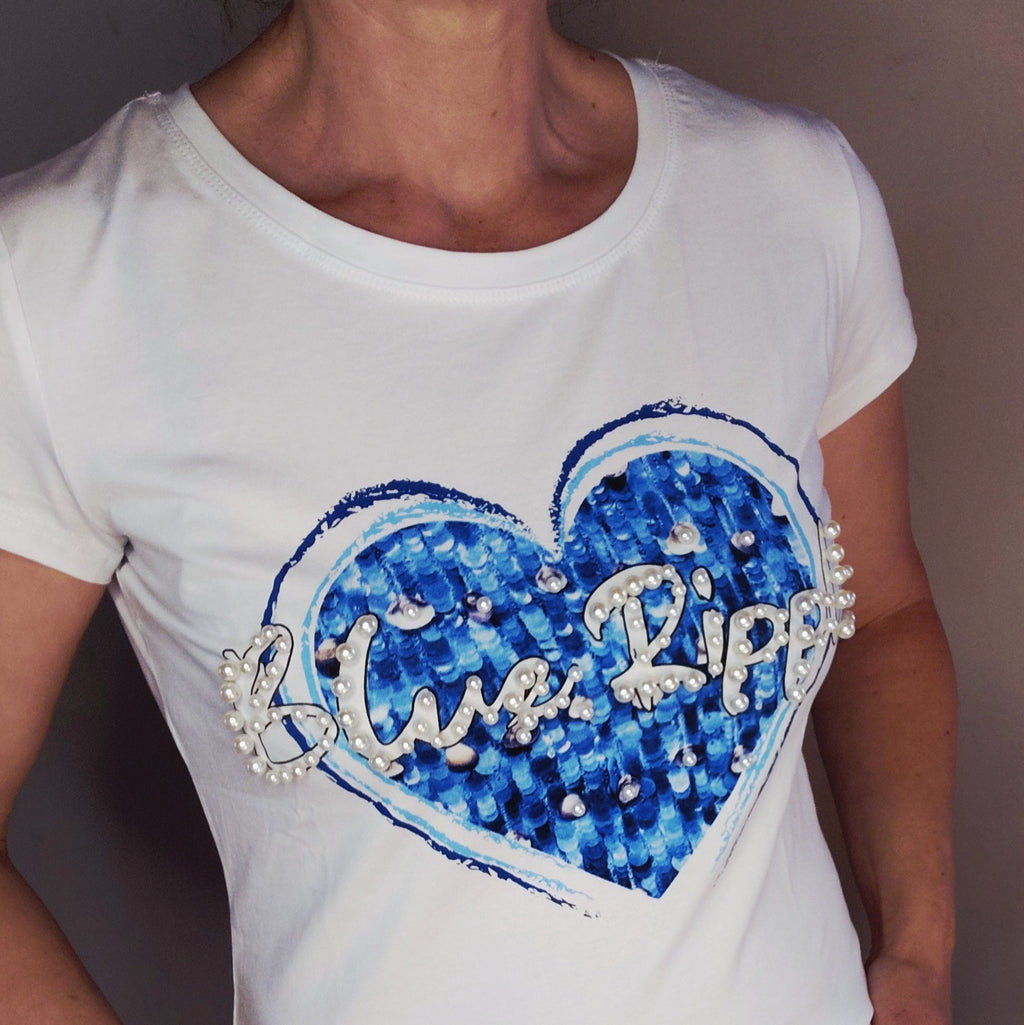 Tee shirt motifs perle