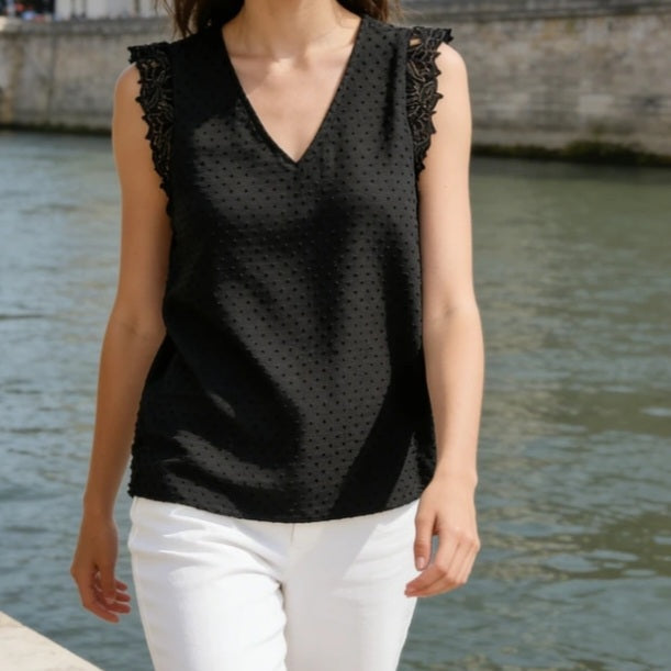 Top fluide noir