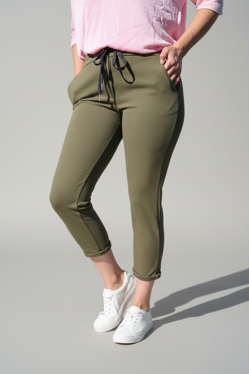 Pantalon jog kaki - Photo 2 portée