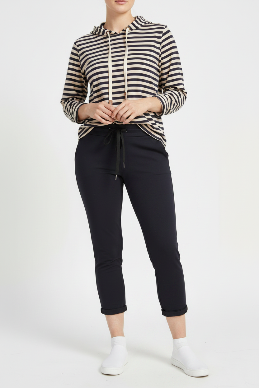 Pantalon marine - plein pied sans poches