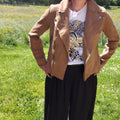 Perfecto suedine camel