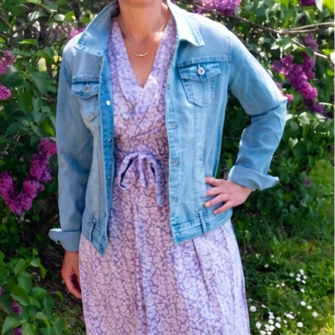 Robe d'été imprimé lilas