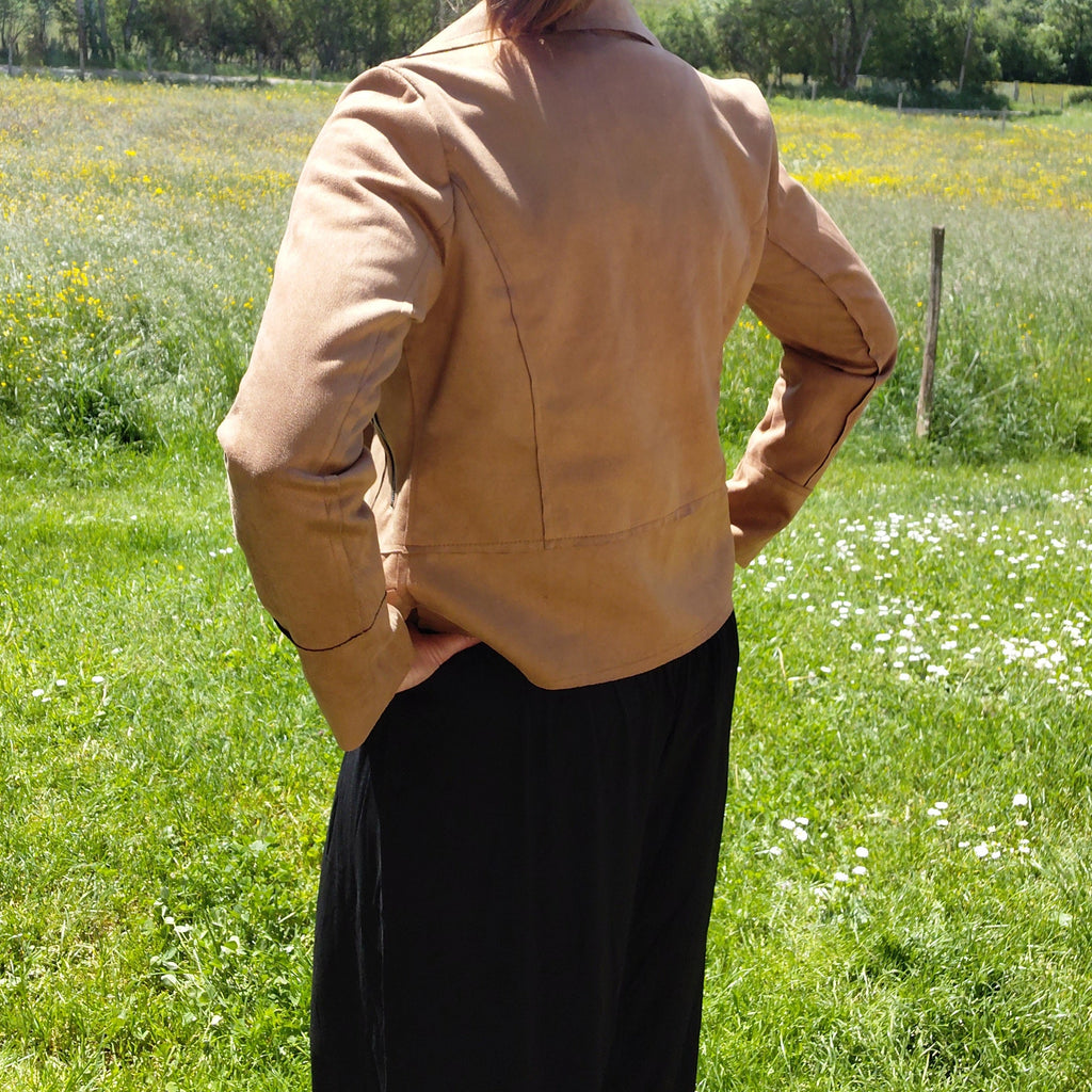 Perfecto suedine camel