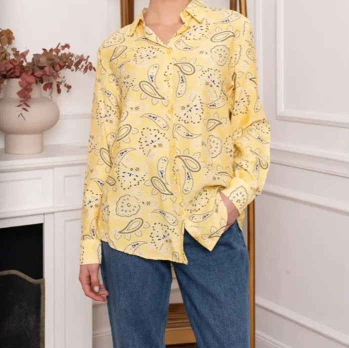 Chemise jaune bandana