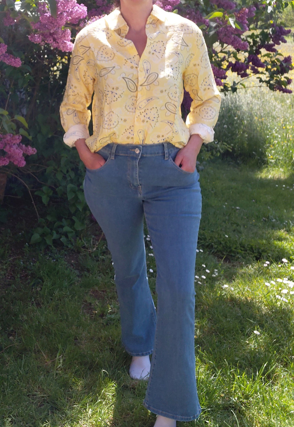 Chemise jaune bandana