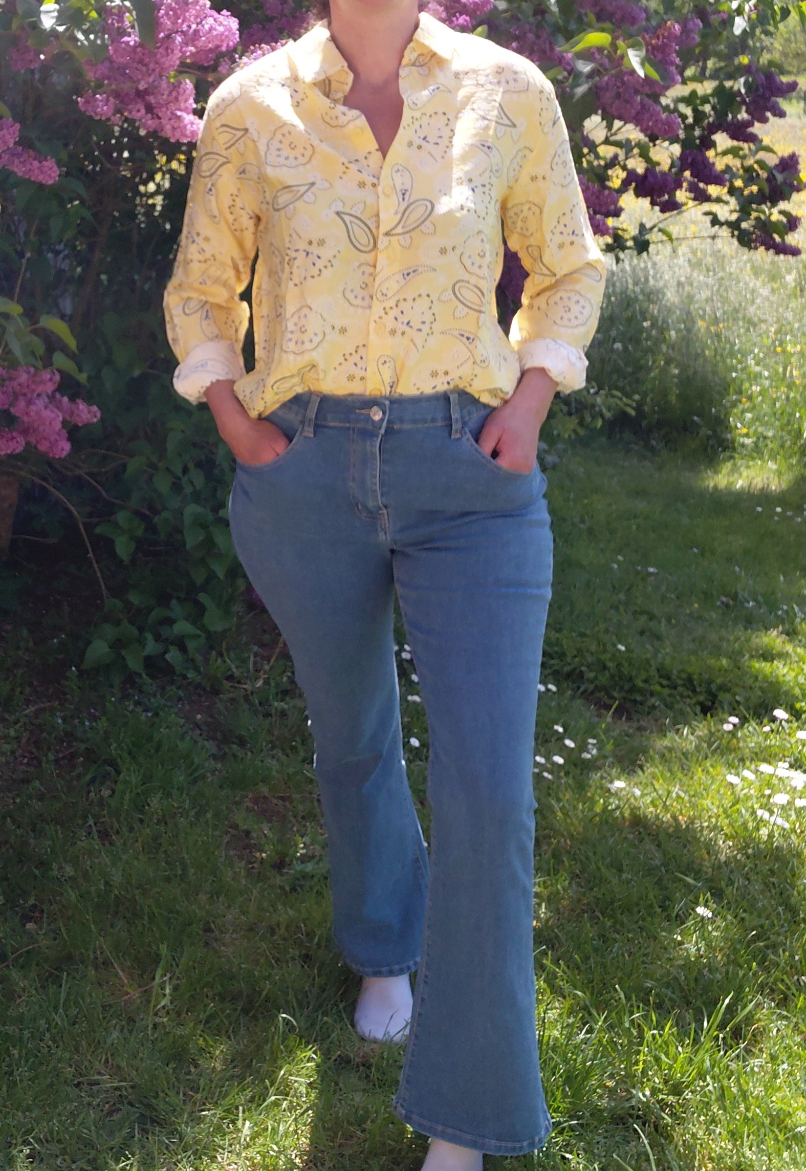 Chemise jaune bandana