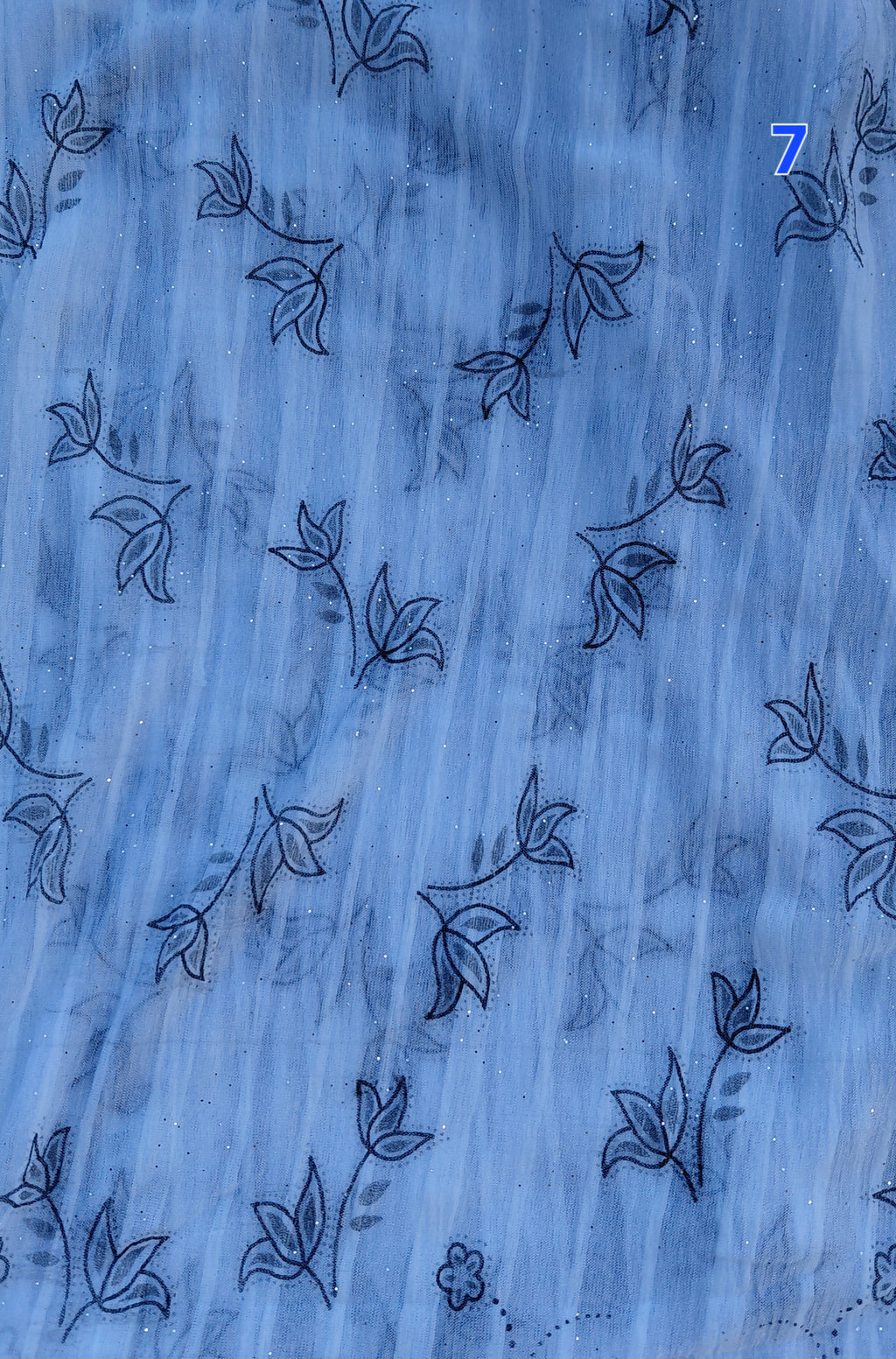 Foulard à paillettes argentées coloris blanc – 55x160cm, 100% polyester – L'armoire aux trésors