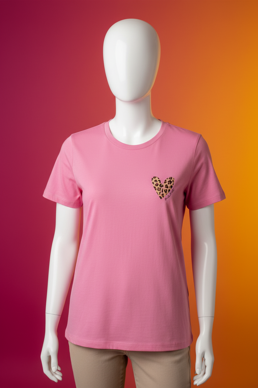 Tee-shirt mama léopard fond coloré 1