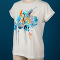 Tee-shirt motifs fond contrasté 