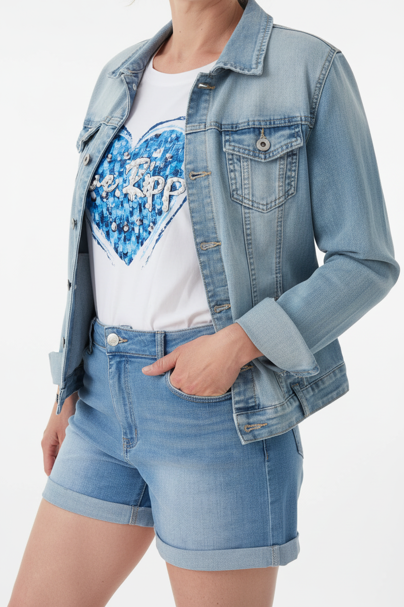 Tee shirt perle - 3/4 sans visage