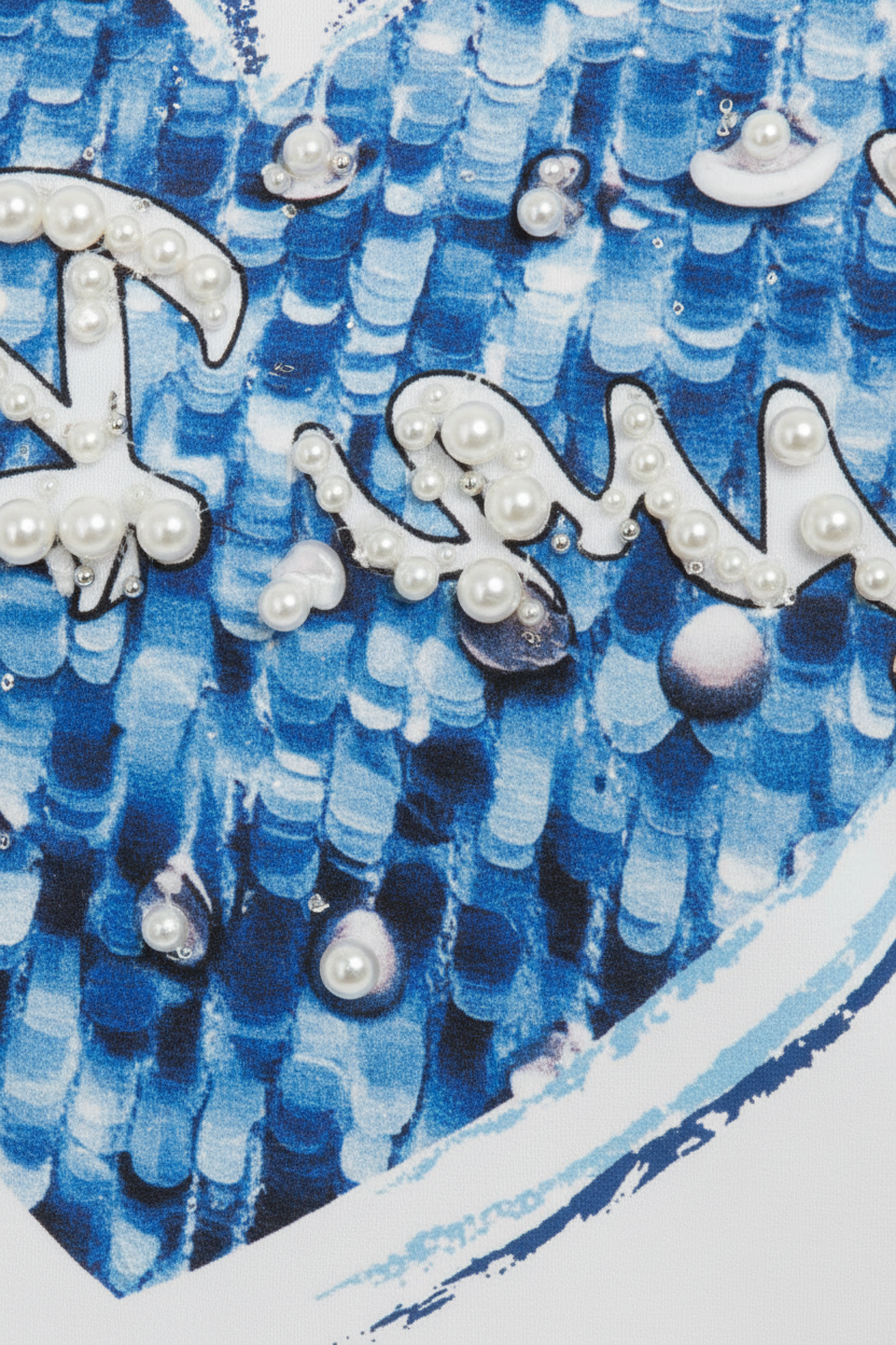 Tee shirt perle - zoom perles